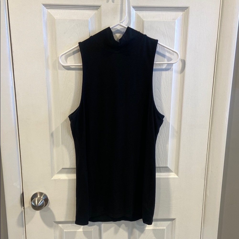 Express Black Mock Neck Sleeveless Women's Tank Size Large